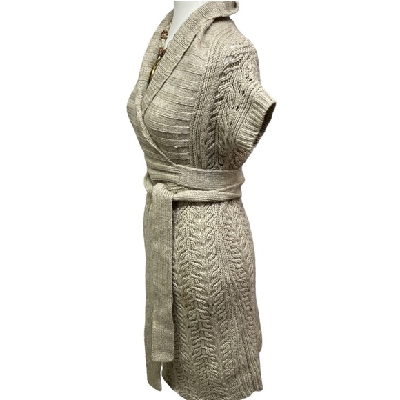 Moda International Open Weave Sweater Dress Waist Tie - Picture 3 of 5